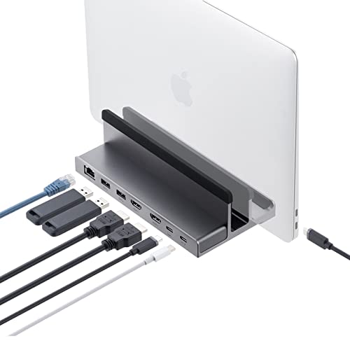 サンワダイレクト Type-C 縛ステイション 2画面 4K HDMI 照明ランプ型 PD 100W ローカルエリアネットワーク USB3.2 Mac/Win相応う 6インチ1 400-VGA018