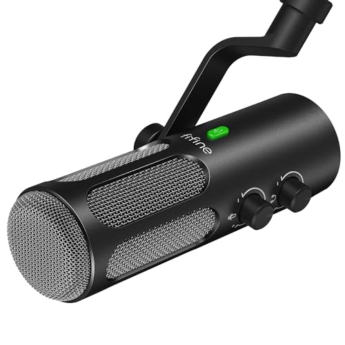 FIFINE ダイナミックマイク USB/XLR接続可能 単一指向性 ノイズ低減 USBケーブル付属 PC/プレステ/オーディオミキサー対応 ステレオミニ端子 ミュート機能 ライブ配信 ポッドキャスト ボーカル ゲーム実況 ナレーション録音に最適 Tank3 ブラック｜ショップあまのとり