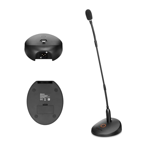 卓上 スタンド マイク XLR コンデンサーマイク 単一指向性 48Vファンタム電源 18インチ 会議、ステージ、司会、プレゼンテーション、ライブ放送 配信、録音に対応 オーディオミキサー/サウンドカード/音響機械向け BOYA BY-GM18CB