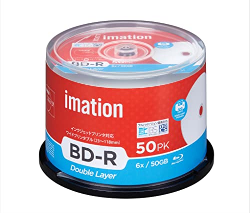 imation イメーション  1回録画用 ブルーレイディスク BD-R DL 50GB IM091 (片面2層 1-6倍速 50枚) TV・オーディオ・カメラ-ブルーレイディスクメディア