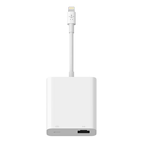 Belkin ライトニング to RJ45 有線 LANポート + ライトニング変換アダプタ iPhone 14 / 13 / 12 / SE / 11 / XR 対応 イーサネット 急速充電同時 B2B165bt|ショップあまのとり
