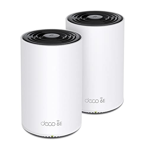 TP-Link 無線LAN 6E ルータ メッシュWi-Fi取り合わせ wifi中継ぎ かっこ良いテレビ受像機 相応う メッシュWi-Fi無線電話ローカルエリアネットワークルータ かっこ良い老人ホーム AXE5400 (2402 + 2402 + 574Mbps) Deco XE75/A 2社会的単位