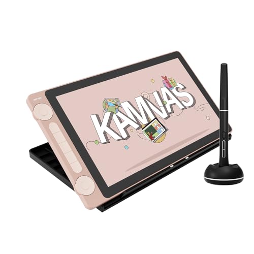 HUION 液タブ 液晶タブレット Kamvas 13 Gen 3 13.3型 Pentech 4.0テクノロジーへのアップグレードのペンPW600L 16384レベルの筆圧検知に対応 色空間設定可能 ダブルダイヤル搭載 スタンド付き ピンク
