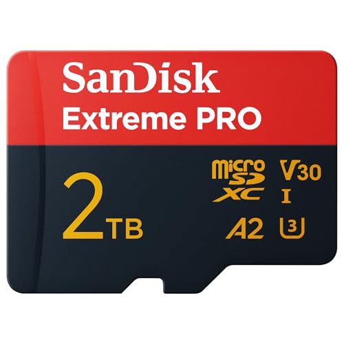 SanDisk Extreme PRO microSDカード+SDアダプター2TB (スマートフォン、アクションカム、ドローン用、最大250MB/秒、5K、4K UHD) A2アプリパフォーマンス + RescuePro Deluxe UHS-I C1|ショップあまのとり