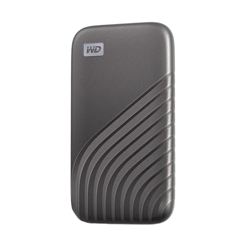 ウエスタンデジタル(Western Digital) WD ポータブルSSD 1TB グレー USB3.2 Gen2 My Passport SSD 最大読取り1050 MB/秒 外付け/メーカー5年保証 WDBAGF0010BGY-WESN
