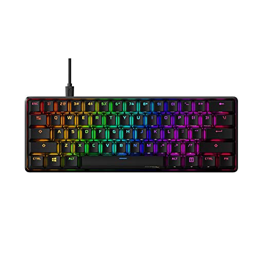 HyperX Alloy Origins 60 小型RGBメカニカルゲーミングキーボード 60%レイアウト HyperXスイッチ ゲーマー向け メーカー 2年保証 HKBO1S-RB-US/G ( 4P5N4AA#ABA )