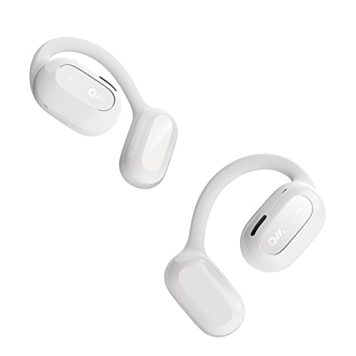 オープンイヤホン Bluetooth 5.3 マルチポイント対応 オープンイヤー ワイヤレスイヤホン 19時間連続再生 耳を塞がない イヤフォン 16.5mm ドライバ搭載/Android & iPhone対応// ホワイト