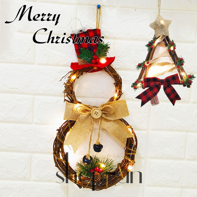 クリスマスリース クリスマスフルリールワイヤータイ／リース-2(W60×D25×H60(全長120