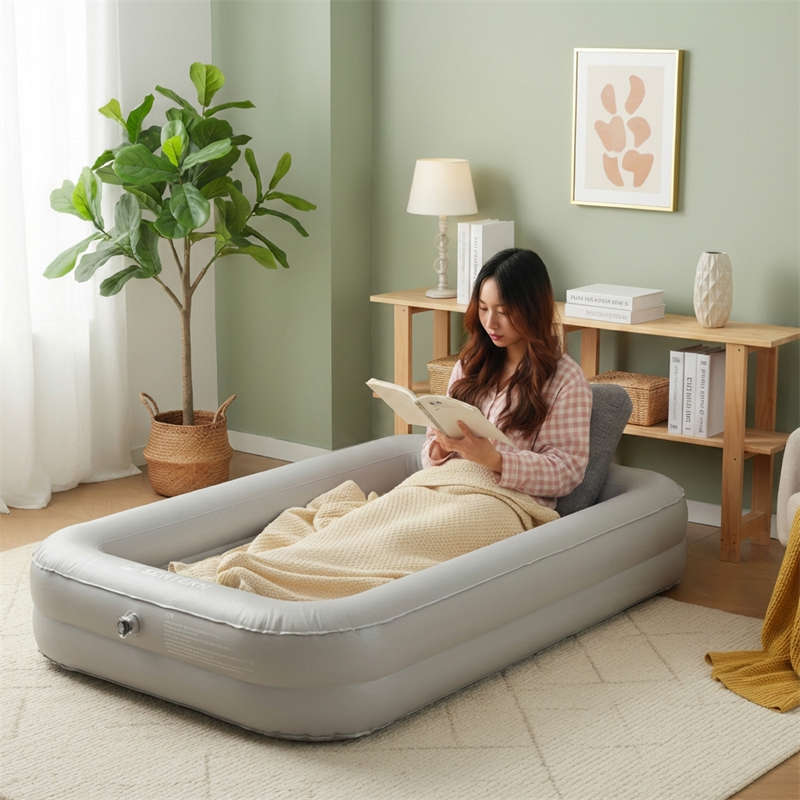 【防災対策用にも!】　164*105*27厚さcm　 空気ベッド キャンプマット インフレーターマット 自動膨張式 快適な寝心地 折り畳み 超軽量 コンパクト 来客用 予備ベッド 家庭用 電動式ポンプ 収納袋付き｜Shop An 10,213円