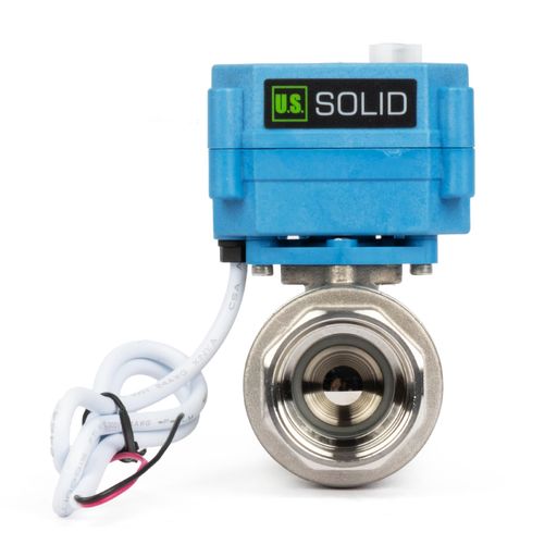 U.S. Solid 電動ボールバルブ AC 110-230V 電気自動開閉球弁、2線自動復帰、常閉型、全通径、手動機能付き(316ステンレス鋼、飲料水適用、二ポート、G型内ねじ、1&rdquo;、DN25)｜ショップアンドアンド