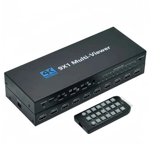 9x1 HDMIの複数形の注意集中者のスイッチャあと継ぎが無い4K HDMI 9映写幕の実第四次元多注意集中者映写幕のディバイダー9 1つの取り替えっこ・アダプター1x9に付き9つ