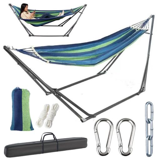 楽天市場】TORIBIOダブルハンモック自立式スタンド耐重荷250kg室内屋外