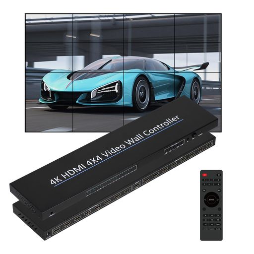 4x4 HDMI ビデオウォールコントローラー 4Kx2K 固定ディスク見せびらかす