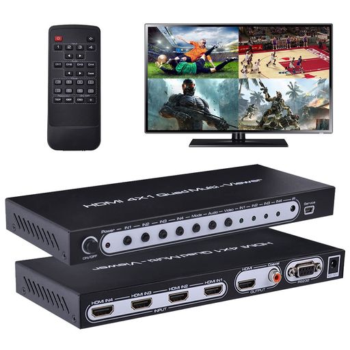 ES-Tune HDMI画面取りわける器 4インプット1最終生産物 1080P相応う 6取りわける流行り物 音吐通信路うつり変わり RS232抑えつける可 科学技術者・監督すること用