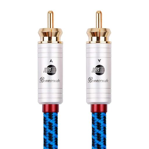 JIB同軸デジタルオーディオRCAケーブルステレオケーブル[オスーオス]金メッキコネクタアンプ/CD電気蓄音機/金棒引き/車載オーディオなど/長さ1m