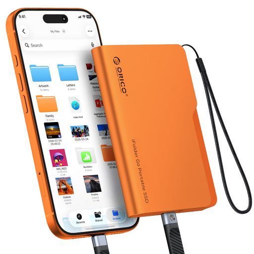 ORICOiFolderGo外信用販売SSD1TBType-C5Gbps弾丸道路伝えるiPhone17/16ProMax相応う軽銀アロイファイルフォルダ風腹積もり携帯型SSDWindows/Mac相応う経口避妊薬・マイコン・スマホ用