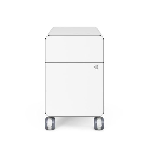 スチール写真容れもの(Steelcase)MerleマールEDVIモバイルキャビネットアークティックホワイトライトキャスターS大きさ引き出し2段磁気式扉丸味を帯びた角鍵を掛ける役立つこと付き添い人キャスター御勤め用大静電容量…