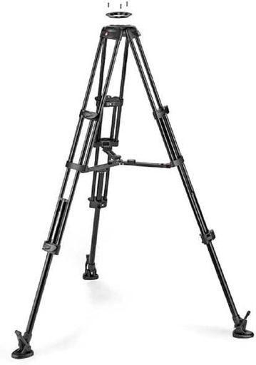 マンフロット(Manfrotto) アルミツインビデオ三脚 ミッドスプレッダー付属 ブラック MVTTWINMA|ショップアンドアンド