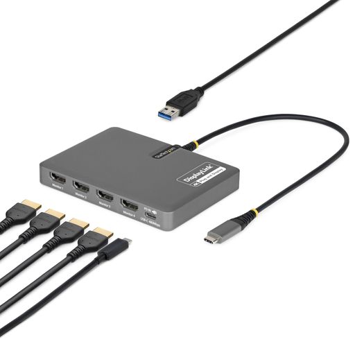 StarTech.com縛ステイションUSB-C繋ぎ合わせる4画面4K60HzHDMI140WPD1xUSB-AType-CこしきQUAD-USB-HDMI-ADAPT