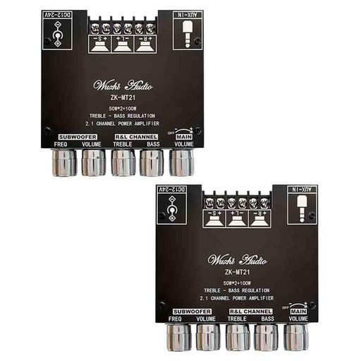 2PCSZK-MT2150W+50W+100W12V-24VAUXInputAudioPowerAmplifier