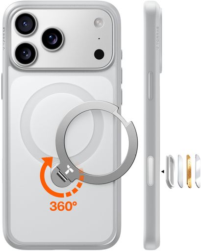 TORRASiPhone17ProMax用容れもの【多役立つこと原則として・360°新定点回転させる照明ランプ】Magsafe相応う高耐久性耐衝撃薇式照明ランプ輪っか縦横両相応う磁石積み上げる手っとり早い申し受ける相応う指紋押しとどめる「OstandQ3