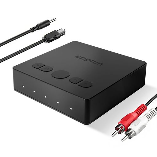 eppfunAuracast\u0026Bluetooth5.4オーディオ受信システムLEAudio/LDAC/APTX-LosslessAdaptive相応う96K/24bitHiFiブルートゥース傍受機光デジタル/RCA/AUX3.5粍