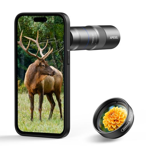 【望遠とマクロ一体化】 APEXEL 10Xスマホ望遠レンズ 200mmスマホマクロレンズ 遠距離撮影も細部撮影もできる 超高コスパ 最新EDレンズ採用超 コンパクトで軽量 持ち運び易い|ショップアンドアンド