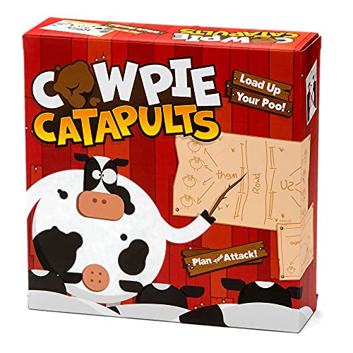 ゲーム盤力くらべ 英語 亜米利加 外国で力くらべ Cowpie Catapults ? Best Gift for Kids, Hilarious Family Board Game for Kids \u0026 Adults, Launch Poop to Knock Over Cows, Easy to Learn, Fast-Paced Fun Party Game, Ages 6 7 8 9ゲーム盤力くらべ 英語 亜米利加 外国で力くらべ