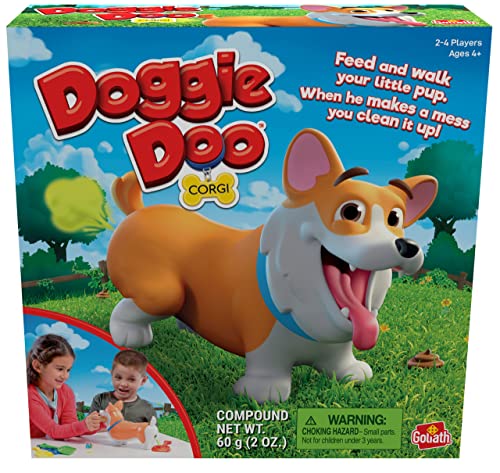 ゲーム盤力くらべ 英語 亜米利加 外国で力くらべ Doggie Doo Corgi Game - Unpredictable Action - Feed The Doggie and Collect His Doo to Win by Goliath, Multi Colorゲーム盤力くらべ 英語 亜米利加 外国で力くらべ