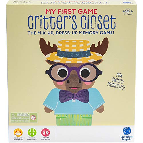 ゲーム盤力くらべ 英語 亜米利加 外国で力くらべ Educational Insights My First Game: Critter\u0027s Closet, First Memory Game, Toddler Toys, Ages 3+ゲーム盤力くらべ 英語 亜米利加 外国で力くらべ