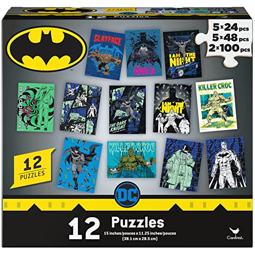 ジグソーパズル 海外製 アメリカ Spin Master Games, DC Comics, Batman Puzzles 12-Pack, Kids Puzzles, Features Dark Knight, Clayface, Riddler, Penguin, & More, for Ages 4 & Upジグソーパズル 海外製 アメリカ｜angelica