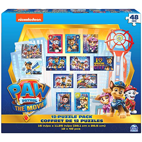 ジグソーパズル 海外製 アメリカ PAW Patrol: The Movie, 12 Jigsaw Bundle with 48-Piece Puzzle Pack Characters, for Kids Aged 4 and upジグソーパズル 海外製 アメリカ