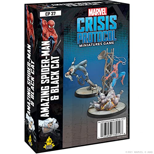 ゲーム盤力くらべ 英語 亜米利加 外国で力くらべ Marvel: Crisis Protocol Amazing Spiderman \u0026 Black Cat CHARACTER PACK - Unleash the Web-Slinger and Cat Burglar! Tabletop Superhero Game, Ages 14+, 2 Players, 90 Min Playtime,ゲーム盤力くらべ 英語 亜米利加 外国で力くらべ
