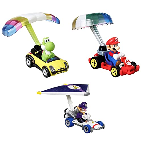 ホットウィール マテル ミニカー ホットウイール Hot Wheels Super Mario Character Car 3-Packs with  3 Cars in 1 Set, Gift for Kids Collectors Ages Years Old Upホットウィール 【有名人芸能人】