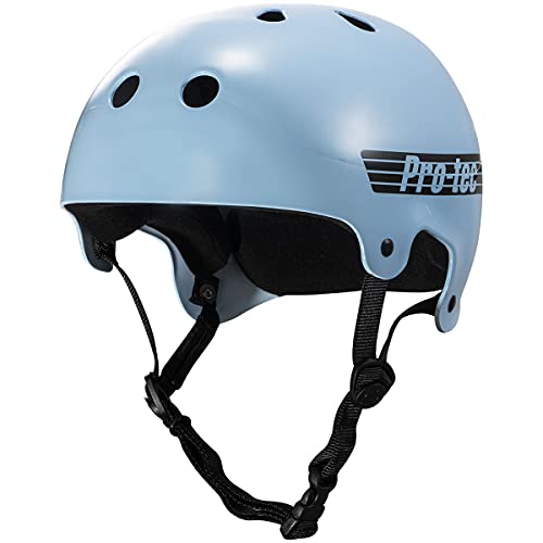 秀逸 ヘルメット スケボー スケートボード 海外モデル 直輸入 送料無料 Pro Tec Old School Skate Helmet Gloss Baby Blue Smヘルメット Whitesforracialequity Org