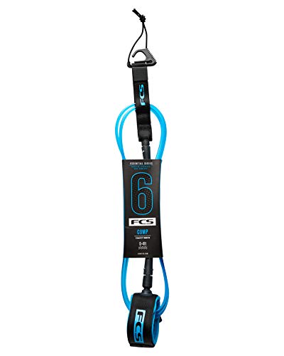 8408円 【在庫あり/即出荷可】 サーフィン リーシュコード マリンスポーツ FCS Comp Surfboard Leash - Blue Black 6'サーフィン