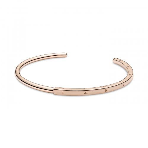 パンドラ ブレスレット チャーム アクセサリー ブランド Pandora Jewelry Signature I-D Open Bangle Bracelet for Women - 14k Gold-Plated - 6.3”パンドラ ブレスレット チャーム アクセサリー ブランド|angelica