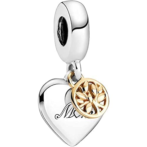 パンドラ ブレスレット チャーム アクセサリー ブランド PANDORA Two-Tone Family Tree & Heart Dangle Charmパンドラ ブレスレット チャーム アクセサリー ブランド|angelica