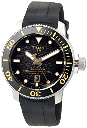 ウオッチ ティソ メンズ Tissot Mens Tissot Seastar 2000 Professional Powermatic 80 316L Stainless Steel case Automatic Watch, Black, Rubber, 22 (T1206071744101)ウオッチ ティソ メンズ