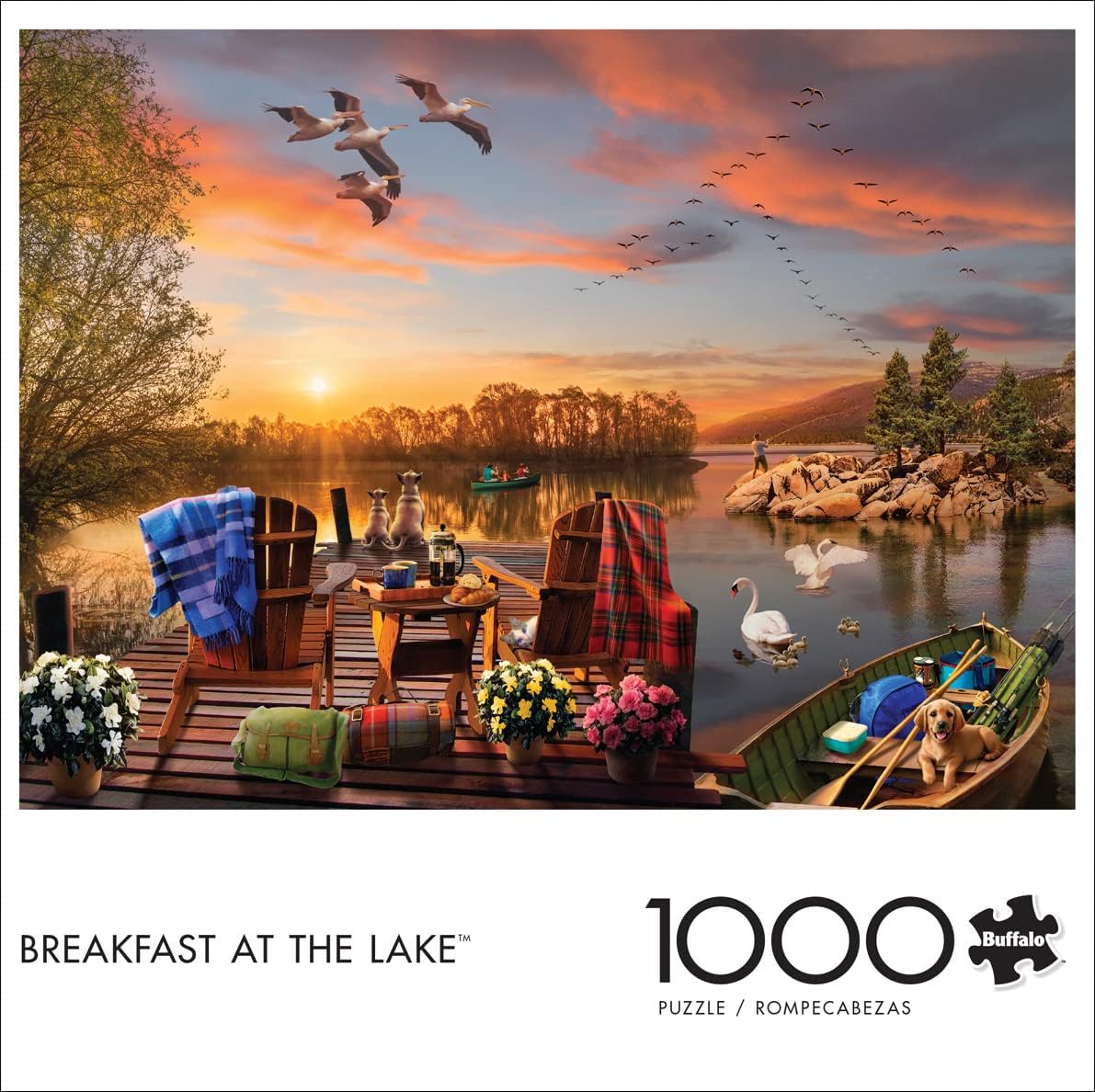 ジグソーパズル 海外製 - 1000 Breakfast Buffalo Bush Darrell Games Jigsaw Lake Piece  Puzzleジグソーパズル The at アメリカ 人気上昇中 アメリカ