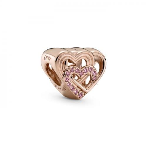 パンドラ ブレスレット チャーム アクセサリー ブランド PANDORA Intertwined Love Hearts Charm, Pandora Rose - 789529C01パンドラ ブレスレット チャーム アクセサリー ブランド|angelica