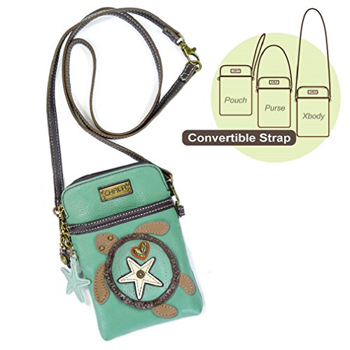 chala 御徒面子 継ぎ切れ 袋 愛くるしい Chala Cell Phone Crossbody Purse - Sea Turtle - Tealchala 御徒面子 継ぎ切れ 袋 愛くるしい