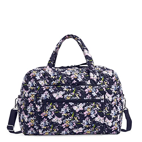 ヴェラブラッドリー レディース 旅行 トラベルバッグ コットン Vera Bradley Bloom Boom Navy 2022年春モデル 約33×48×20センチ