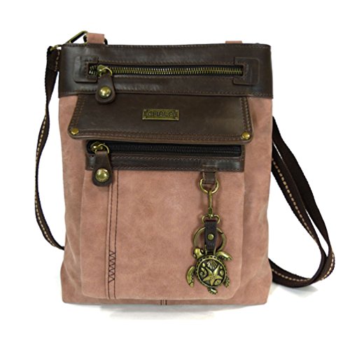 chala 御徒面子 継ぎ切れ 袋 愛くるしい CHALA 2 インチ 1 Gemini Crossbody Purse/Fanny Pack with Metal Keychain (Dusty Rose -Turtle)chala 御徒面子 継ぎ切れ 袋 愛くるしい