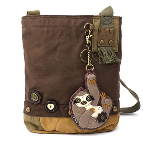 chala 御徒面子 継ぎ切れ 鞄 愛くるしい Chala Patch Crossbody - Sloth- DarkBrownchala 御徒面子 継ぎ切れ 鞄 愛くるしい
