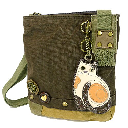 chala バッグ パッチ カバン かわいい CHALA Patch Cross-Body Women Handbag Dark Brown (Lazzy Cat)chala バッグ パッチ カバン かわいい
