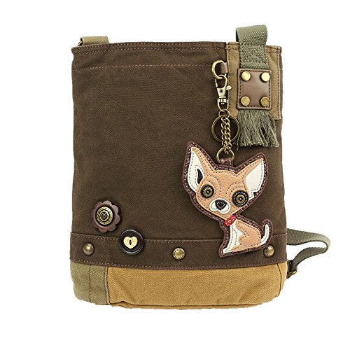 chala 御徒面子 継ぎ切れ 鞄 愛くるしい CHALA Patch Cross-Body Women Handbag Dark Brown (Chihuahua)chala 御徒面子 継ぎ切れ 鞄 愛くるしい