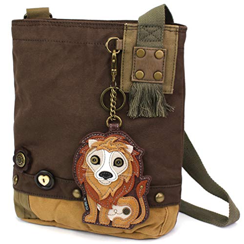 chala 御徒面子 継ぎ切れ 袋 愛くるしい Chala Patch Cross-Body Women Handbag Canvas Messenger Bag - Lion - DarkBrownchala 御徒面子 継ぎ切れ 袋 愛くるしい