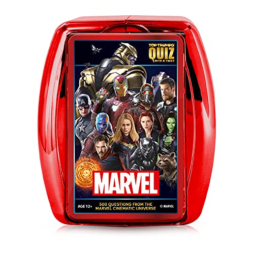 ゲーム盤競り合い 英語 亜米利加 外国で競り合い Top Trumps Marvel Cinematic Universe Quiz Game, 500 Questions to Test Your Knowledge on Guardians of The Galaxy, Avengers, S.H.I.E.L.D, Wakanda, Gift and Toy for Ages 8 Plus,ゲーム盤競り合い 英語 亜米利加 外国で競り合い