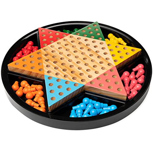 ボードゲーム 英語 アメリカ 海外ゲーム Legacy Deluxe Chinese Checkers, Classic Original Game Set Includes Solid Wood Board with Storage, for Kids and Adults Ages 8 and upボードゲーム 英語 アメリカ 海外ゲーム